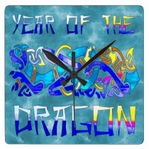 Year Of The Dragon wall clocks
