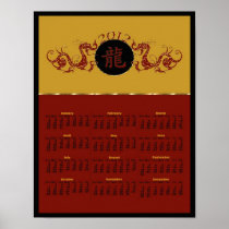 Year of the Dragon 2012 Calendar Poster