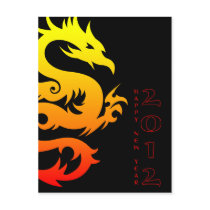 year of the dragon chinese symbol post cards