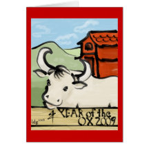 Year of the Ox Farm 2009 Greeting Cards