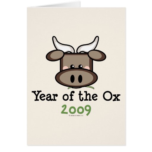 Year Of The Ox Greeting Card