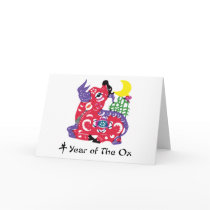 Year of The Ox T-Shirt & Gifts Greeting Cards