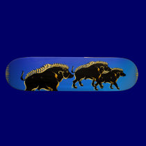 Year Of The Pig-Black Boar Symbol Skateboard skateboards
