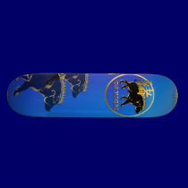 Year Of The Pig-Black Boar Symbol Skateboard skateboards