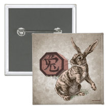 Year of the Rabbit Chinese Zodiac Astrology Pins