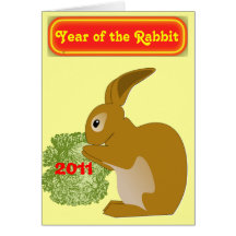 year of the rabbit greeting card