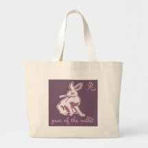 Year Of The Rabbit Tote Bags