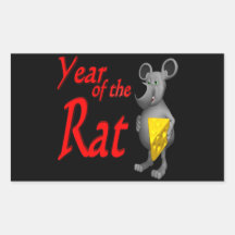 Year Of The Rat Rectangle Sticker