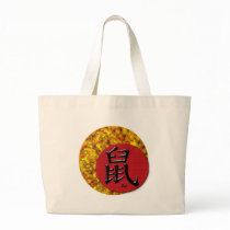 Year of the Rat : Red and Gold Tote Bags