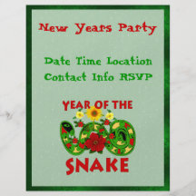 Year Of The Snake Full Color Flyer