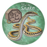 Year of the Snake Sticker, green