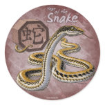 Year of the Snake Sticker, red