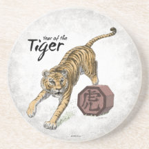 Year of the Tiger Sandstone Coaster