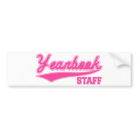 Yearbook Staff (Baseball Script Pink) bumper stickers