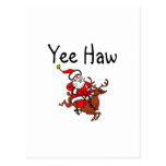 Yee Haw Santa Post Card