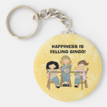 Yelling Bingo keychain