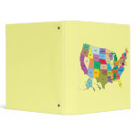 Yello Binder with United States Map