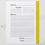 Yellow 2-sided Recipe Pages Flyer