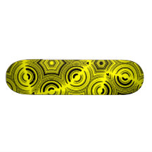 Yellow Abstract Pattern Skateboard Deck