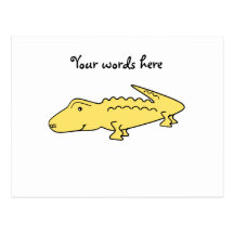Yellow alligator post cards