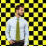 Yellow and Black Chequerboard Necktie
