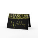 Yellow and Black Damask Wedding Invitation cards