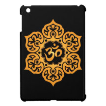 Yellow and Black Floral Aum Design