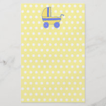 Yellow and Blue Baby Stroller. Flyer