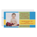 Yellow and Blue Birthday Boy Photo Card