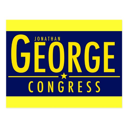 Yellow and Blue George Postcard