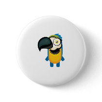 Yellow and Blue Parrot - My Conservation Park Buttons