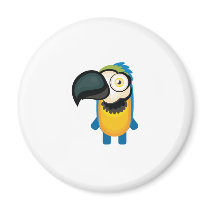 Yellow and Blue Parrot - My Conservation Park Fridge Magnets