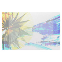 Yellow and Blue Zoomed Rides on White Abstract Custom Stationery