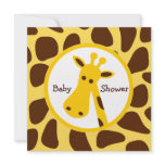 Yellow and Brown Giraffe Neutral Baby Shower invitations