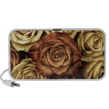 yellow and dusty pink roses travel speakers