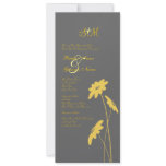 Yellow and Gray Wildflowers Wedding Invitation