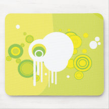 Yellow And Green Abstract Mouse Pads
