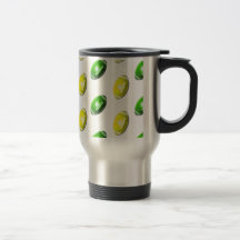 Yellow and Green Football Pattern Mugs