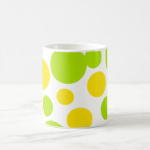 Yellow and Green Polkadot Mug