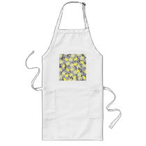Yellow and Grey Flowers. Floral Pattern. Aprons