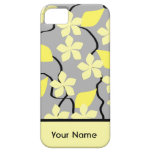 Yellow and Grey Flowers. Floral Pattern. Custom