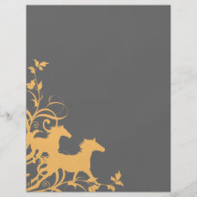 Yellow and Grey Wild Horses Full Colour Flyer