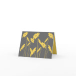 Yellow and Grey Wildflower Thank You Card