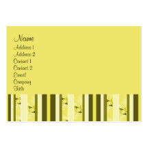 Yellow and Olive Green Stripes Business Card Template