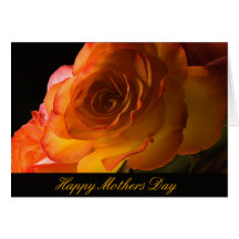 Yellow and Orange Rose Mothers Day Card