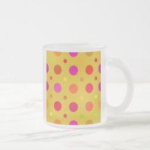 Yellow and Pink Polka Dots Coffee Mug