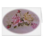 Yellow and Pink Rose Greeting Card
