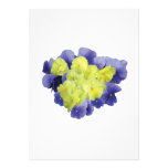 Yellow and Purple Pansy Heart Personalized Announcement