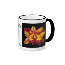 Yellow and Red Orchids Coffee Mugs