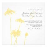 Yellow and White Chic Flower Wedding Invitation